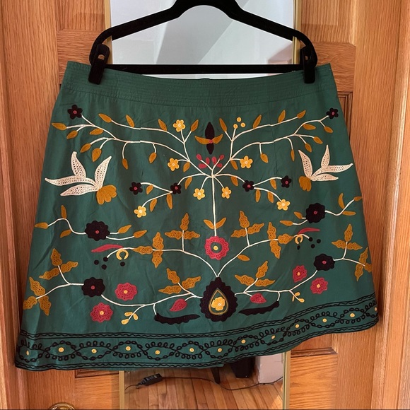 eshakti Dresses & Skirts - Green Embroidered Skirt from Eshakti